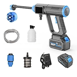 MİDAPO SİYAH 50 BAR ŞARJLI YEDEK BATARYALI ARAÇ YIKAMA BAHÇE İLAÇLAMA POMPASI 21 Volt FIRÇASIZ MOTOR 12000mah