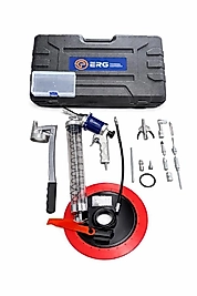 ERG 600 CC Kollu Havalı Şeffaf Gres Pompası Full Set (Kilitlemeli Uç + Metal Doldurma Kapaklı)