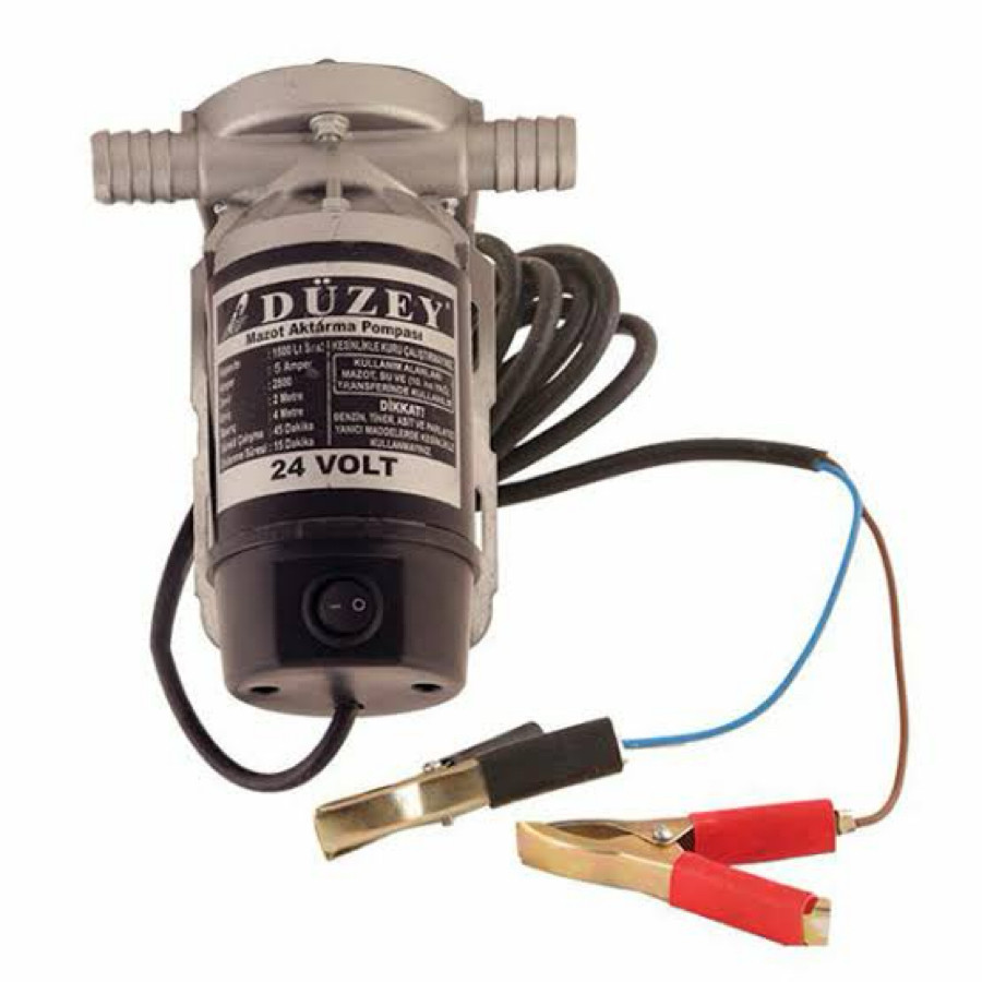 24 VOLT 3/4 HORTUM ÇIKIŞLI DIŞTAN ÇEKME EMİŞLİ MAZOT-SU POMPASI